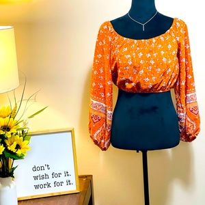 SOLD—Orange Crop Top